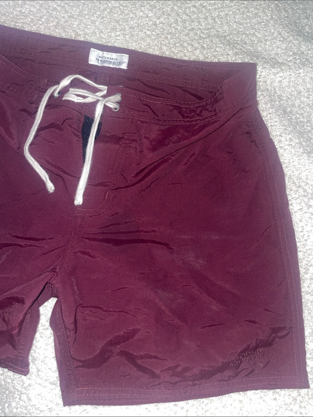 Saturdays New York City Burgundy Swim Trunks